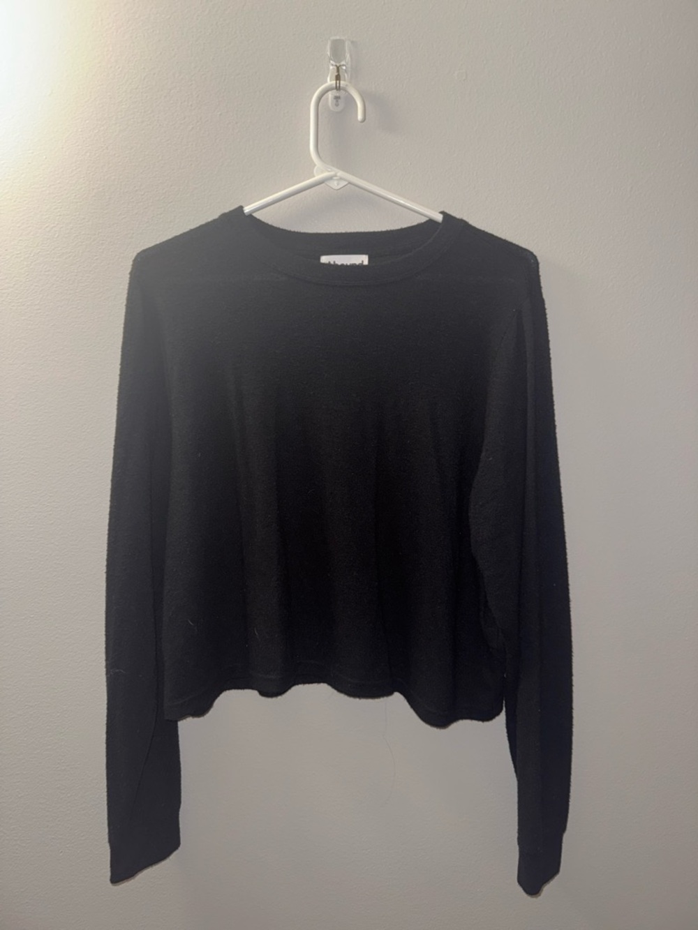 Abound Black Long-Sleeve Crewneck Top